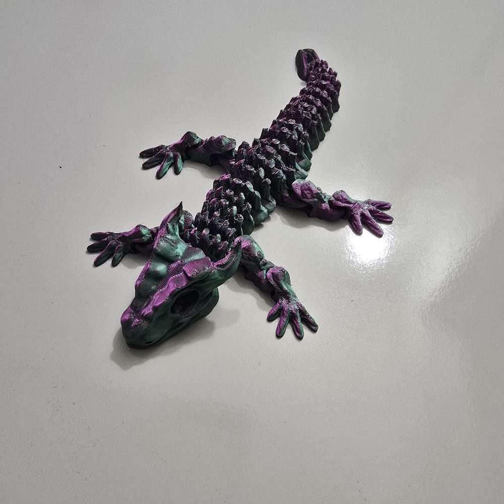 Articulated Alligator Fidget, 3D Printed Flexible Gator Toy