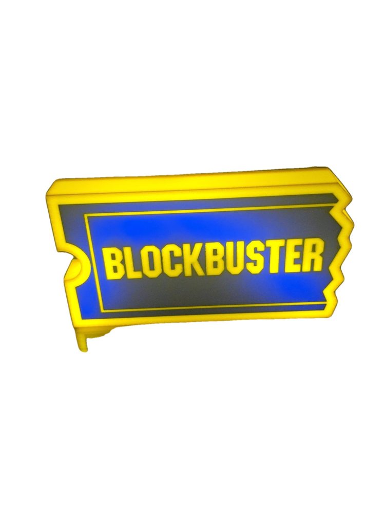 Retro Video Ticket LED Sign, 90s Nostalgia Lightbox