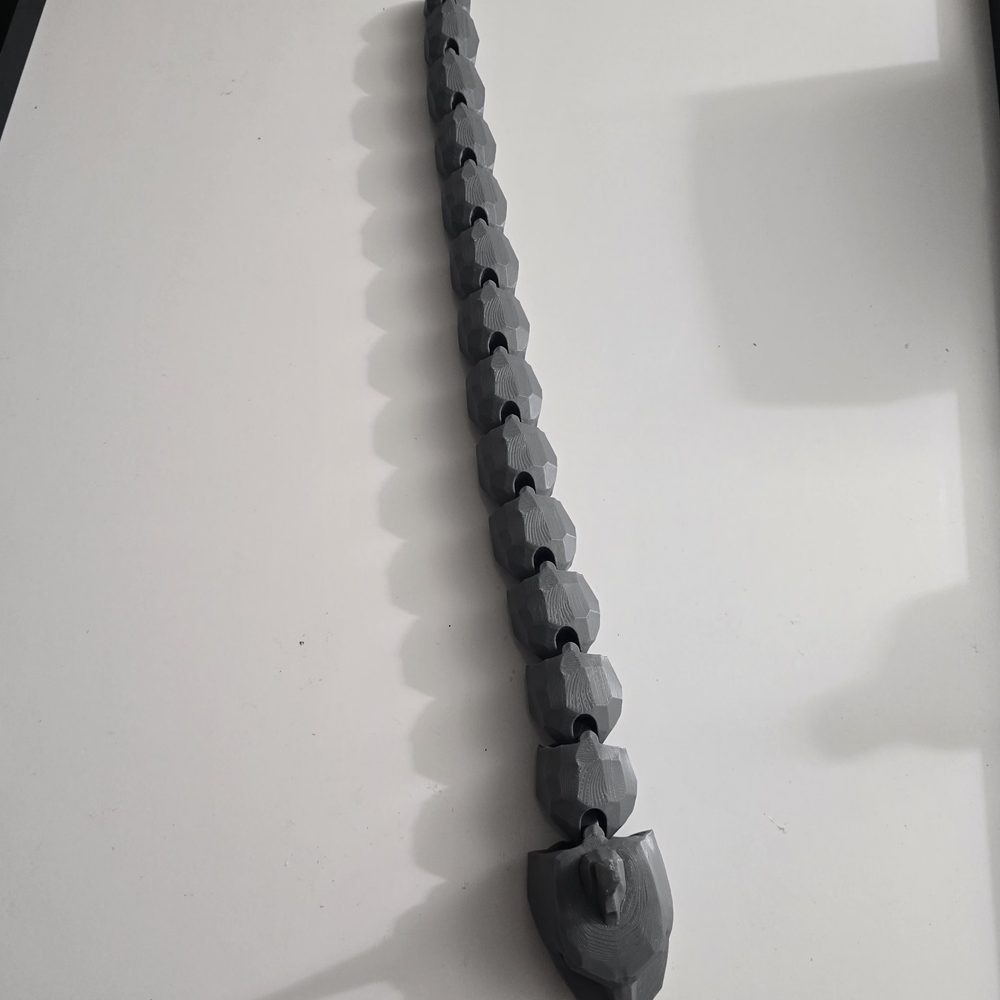 Onyx Articulated Snake, 22 Inch 3D Printed Flexible Snake